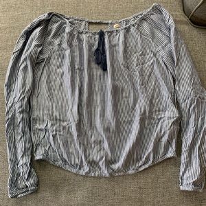NWOT Striped off the shoulder shirt